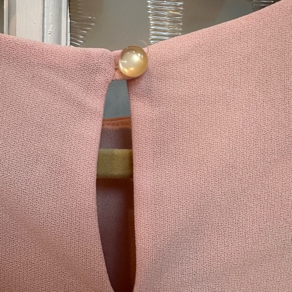 Vintage Boston Maid Light Blush Pink Flapper Ruffle Dress Women’s Size 12 Large - Picture 8 of 11